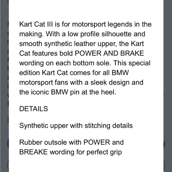 NW0T-Puma Motorsport -BMV-Men's White/Black Sneakers- KART CAT lll - Picture 5 of 9